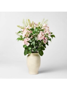 Studio McGee NWT 23" Statement Floral Potted Arrangement Pink/Green/Cream